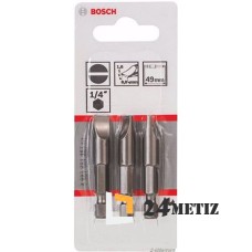 Бита Bosch SL 1.6x8 XH 49мм, 3 шт (2607001487)