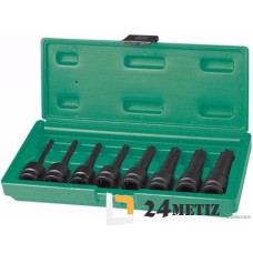 S06A408S Набор ударных головок  TORX  1/2DR Т30- T80 78мм, 8 предметов