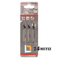 Пилки для лобзика Bosch T101AO, 56мм, 3 шт (2608630559)