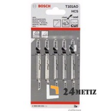 Пилки для лобзика Bosch T101AO, 56мм, 5 шт (2608630031)