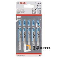 Пилки для лобзика Bosch T118B, 67мм, 5 шт (2608631014)