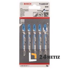 Пилки для лобзика Bosch T118EOF BIM, 57мм, 5 шт (2608634237)