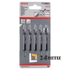 Пилки для лобзика Bosch T119BO, 56мм, 5 шт (2608630310)