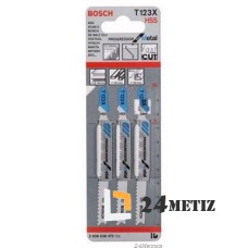 Пилки для лобзика Bosch T123X, 74мм, 3 шт (2608638472)