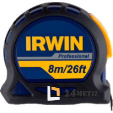 Рулетка измерительная IRWIN 8м х 25мм PROFESSIONAL, магнит, нейлон, двухсторонняя разметка