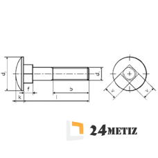 Болт с фланцем 6х12 DIN 6921 (оцинкованный)