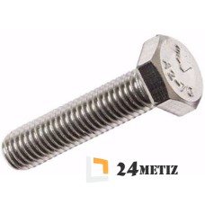 Болт с шестигранной головкой DIN 933 10x45 (нержавеющая сталь А2)