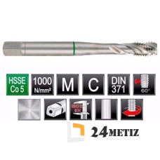 Метчик машинный HSS-Co 5% RUKO DIN 371 М3 (234030E)