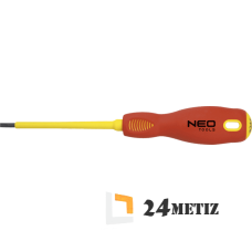 Диэлектрическая шлицевая отвертка NEO 4x100 мм 04-053