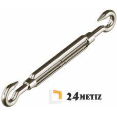 Талреп открытый М8 крюк-крюк M8246-B (нержавеющая сталь А4)