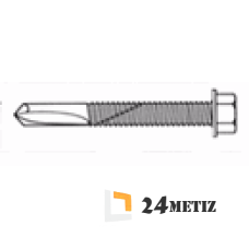 Винты самосверлящие с шестигранной головкой без шайбы (бур 15 мм.) WSS-5,5x24 GT8 (бур 8мм.)