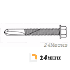 Винты самосверлящие с шестигранной головкой без шайбы (бур 15 мм.) WSS-5,5x51 GT12