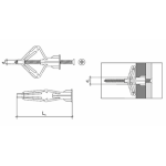 Дюбель Молли для пустотелых конструкций с винтом